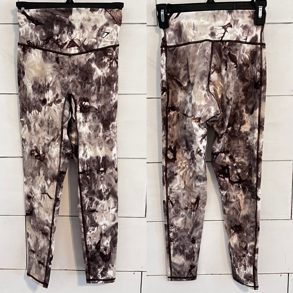 Gymshark Elevate Leggings. Cement Brown Spray Dye. Size Small. New Witho…